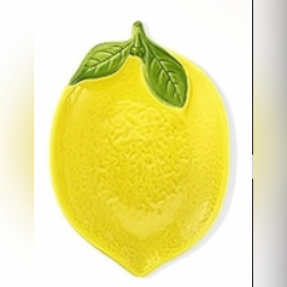 Acellegic Other - Lemon Ceramic Spoon Rest for Stove Top & Kitchen Counter Yellowor Tricket Dish